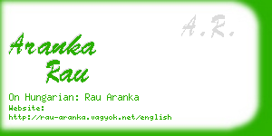 aranka rau business card